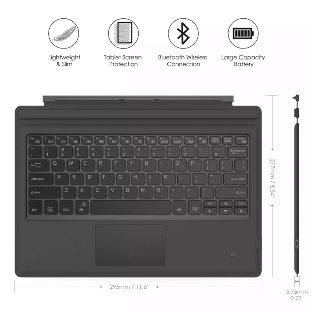Backlit Wireless Bluetooth Keyboard Surface Pro - Picture 2 of 8